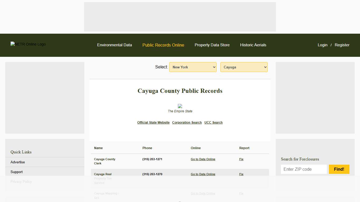 NETR Online • Cayuga • Cayuga Public Records, Search Cayuga Records, Cayuga Property Tax, New York Property Search, New York Assessor